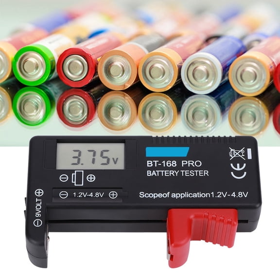 DOACT BT168PRO Digital LCD Battery Tester 1.2V4.8V Battery Checker For Small Batteries Button Cell Like CR2032 LR44 L736 6F22 9V AAA AA D C And Other Batteries