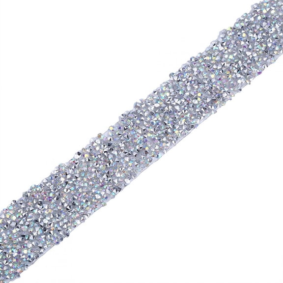 DOACT Decorative Banding Belt Sparkling Bling Ribbons Roll Rhinestone Wrap Ribbon Sparkling Trim Roll Rhinestone Chain Trims For Wedding Cakes Birthday Crafts For Dresses, Shoes, DIY Art Crafts