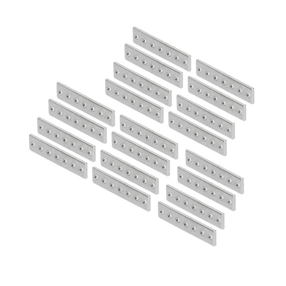 DOACT Flat Bracket,20Pcs Flat Bracket Galvanized Steel High Strength Bending Resistant Metal Mending Plates Straight Braces,Bracket Connector