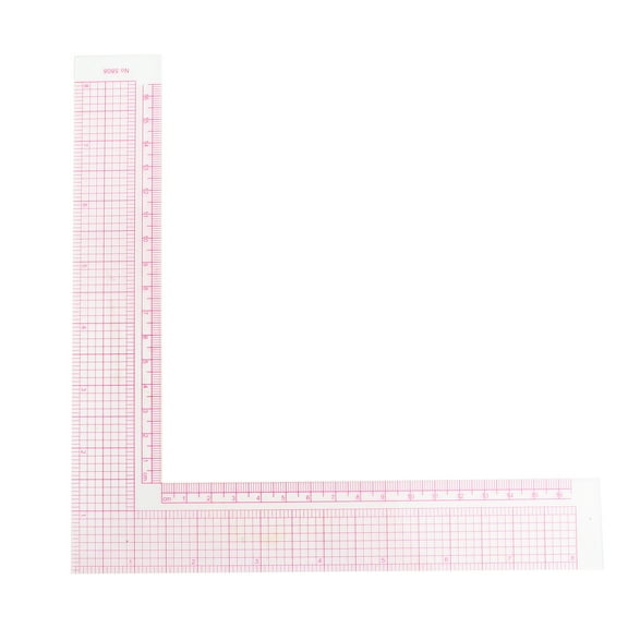 DOACT Plastic L-Square Shape Ruler French Curve Sewing Measure Professional Tailor Craft Tool, L-Square Ruler,Sewing Ruler