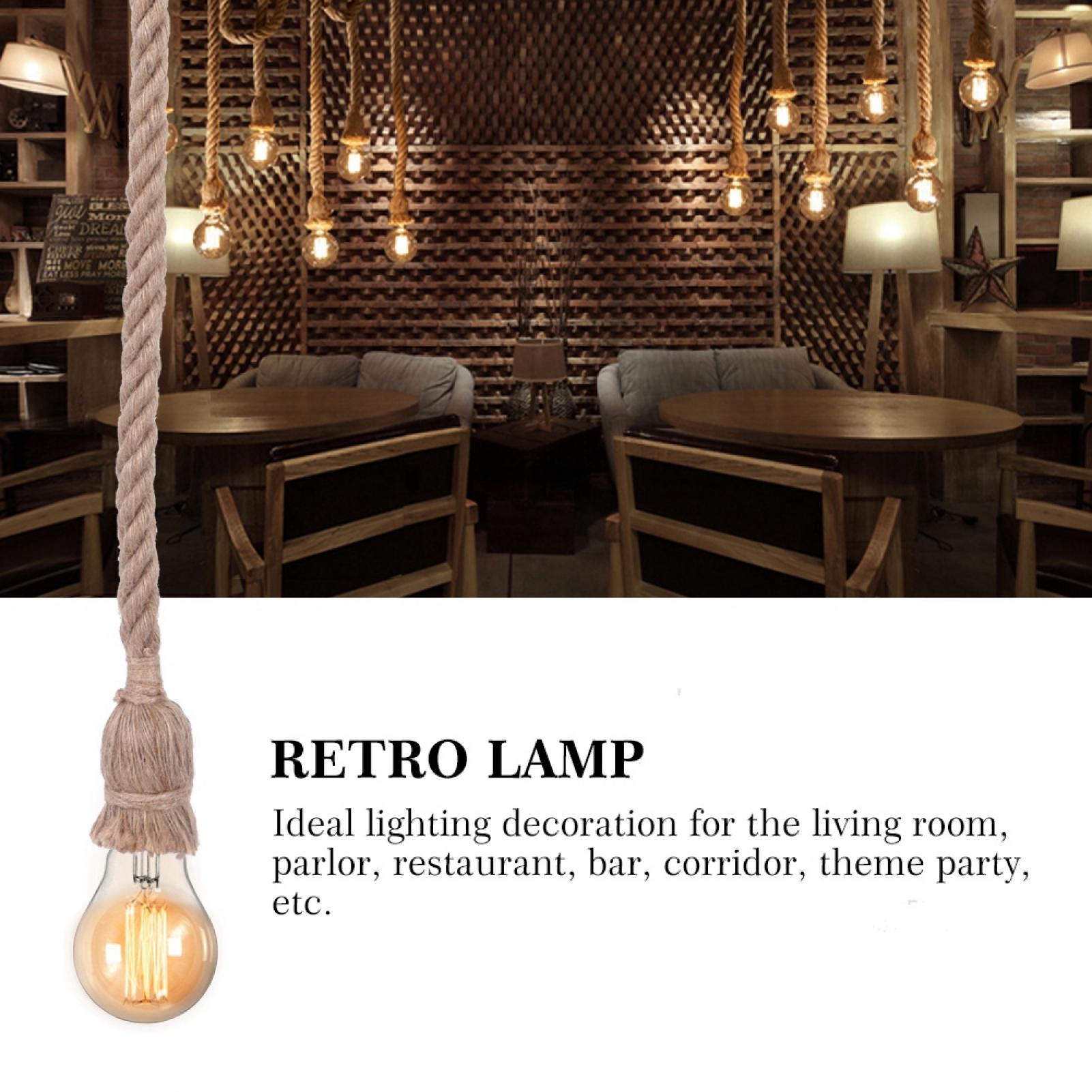 Vintage rope pendant light outlet