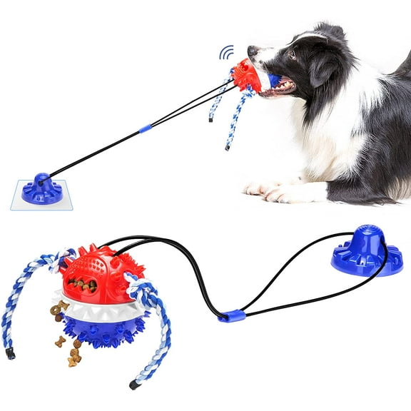 DOAHKSCL Interactive Dog Tug Toy for Aggressive Chewers, Heavy Duty Chew, TPR, Blue