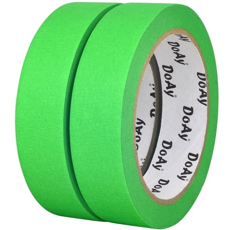 DOAY 2 Pack Green Painters Tape - Masking Tape 1 Inch Wide - Multi-Surface, Smart Adhesion, Indoor & Outdoor - 180FT Total - Paint Tape for DIY, Labeling, Art, Car, General Purpose (#3910)