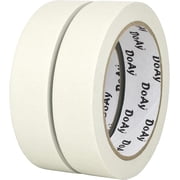 DOAY 2 Pack White Masking Tape - Painters Tape 1 Inch Wide - Multi-Surface, Water Resistant, Indoor & Outdoor Use - 180FT Total - Artist Tape for Paint, Wall, Watercolor, Car, DIY #4010
