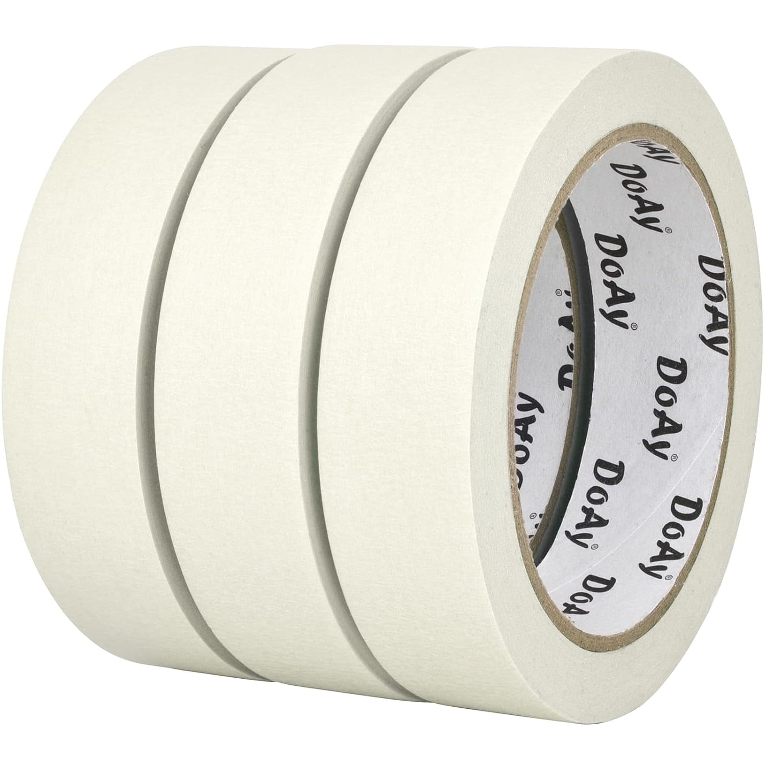 DOAY 3 Pack White Painters Tape - Masking Tape 1 Inch Wide - Multi-Surface, Smart Adhesion, Indoor & Outdoor - 270FT Total - Paint Tape for Artist, DIY, Labeling, Art, Car, General Purpose (#3910)