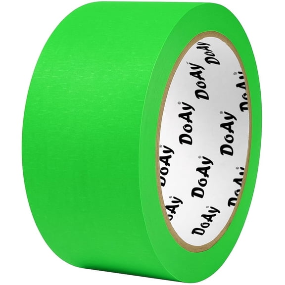 DOAY Painters Tape - Masking Tape 2 Inch Wide (1.88" x 90FT) - Multi-Surface, Smart Adhesion, Indoor & Outdoor - 1 Roll Paint Tape for DIY, Labeling, Art, Car (#3910) (Green)