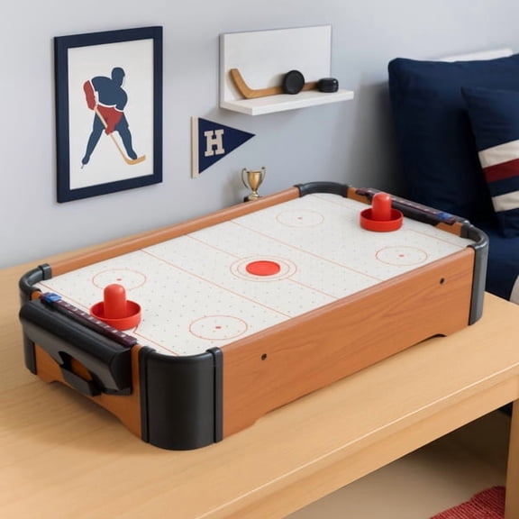 Hey Play 22-Inch Air Hockey Table Mini Arcade Game with 2 Paddles and Puck