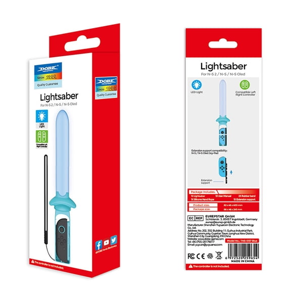 DOBE Nintendo Switch 2 Joy-Con Motion Lightsaber- Official-Grade Accessory for Switch 2 Sports & The Legend of Zelda: Skyward Sword, Light-Up Handle for NS2 Left/Right Controllers, Anti-Slip Grip