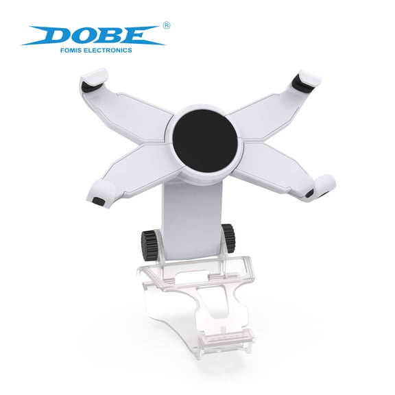 DOBE PS5 Controller Stand - Portable Rotatable Phone Clip for PS5 DualSense Controllers, Adjustable Angle, Space-Saving Design, Compatible with PS5 Console & All Smartphones