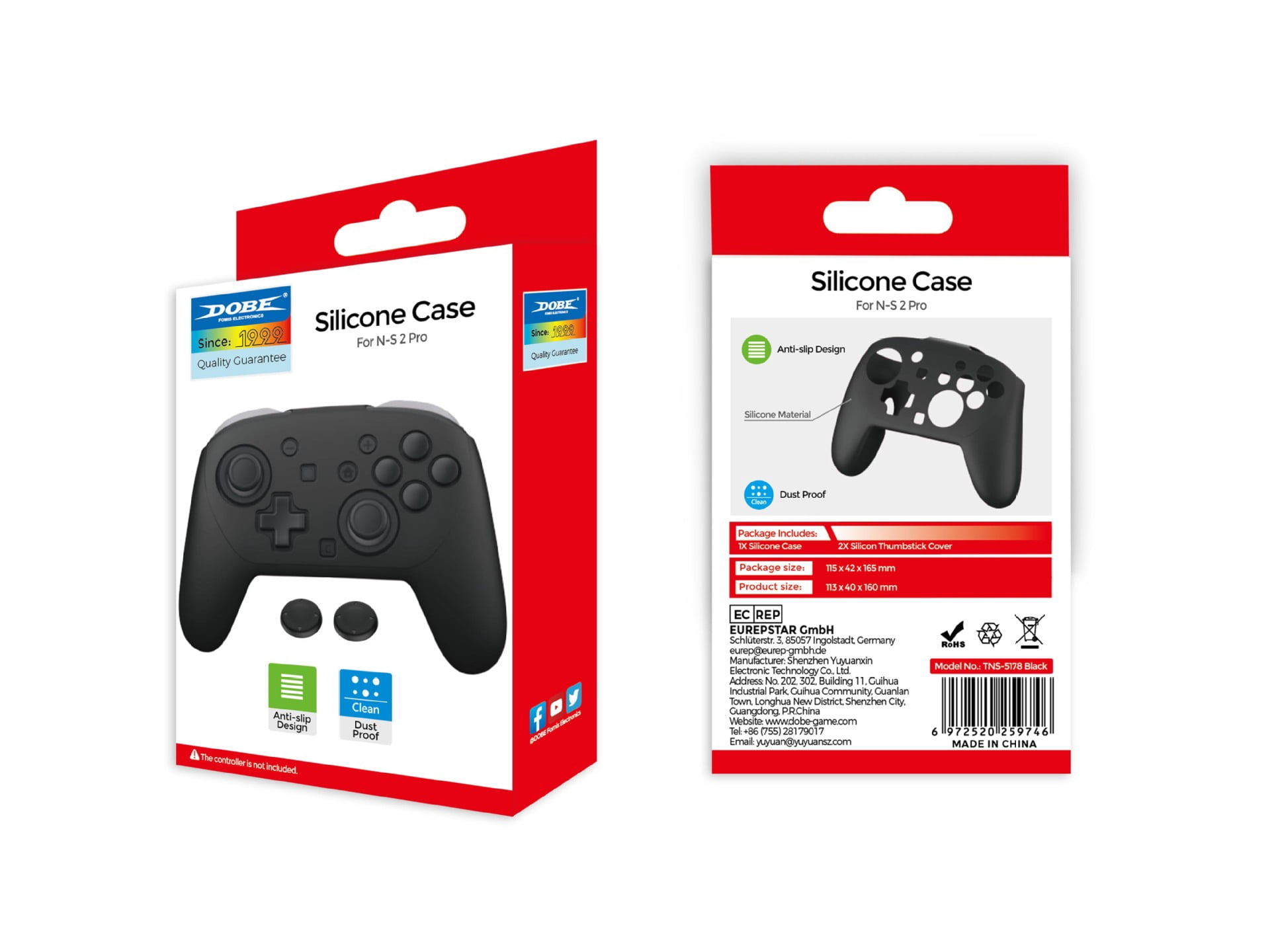 DOBE Ultra-Thin Silicone Protective Case for Nintendo Switch2 Pro ...