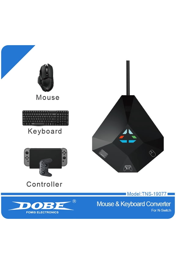Universal Keyboard & Mouse Adapter for Nintendo Switch/PS4/PS3/Xbox One/Xbox 360 - Plug-and-Play Cross-Platform Converter, Competitive Gaming Edge for FPS/Racing/Fighting Games