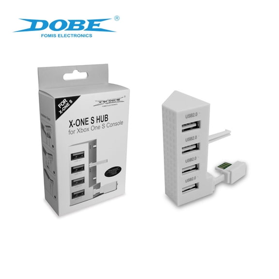 DOBE Xbox One Slim USB Hub - Official Console Expansion Adapter for Xbox One S | 4-Port USB Extender, Plug-and-Play, Stable Power for Controllers, Headsets, External Drives & Gaming Accessories