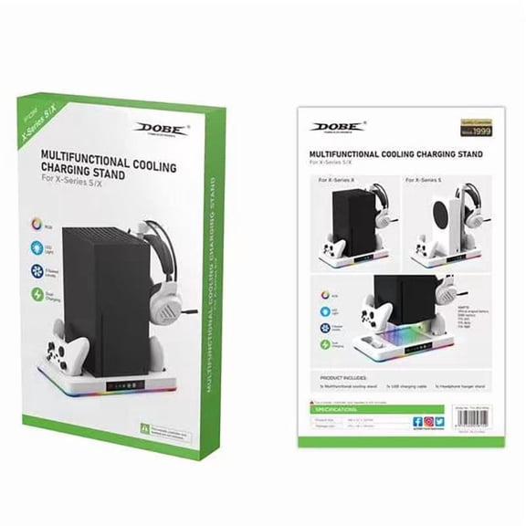 DOBE Xbox Series X (XSX) Cooling Stand - Turbo Fan Base for XSX Console | Sturdy Anti-Slip Design, USB-Powered, Reduces Overheating for 4K Gaming & Marathon Sessions
