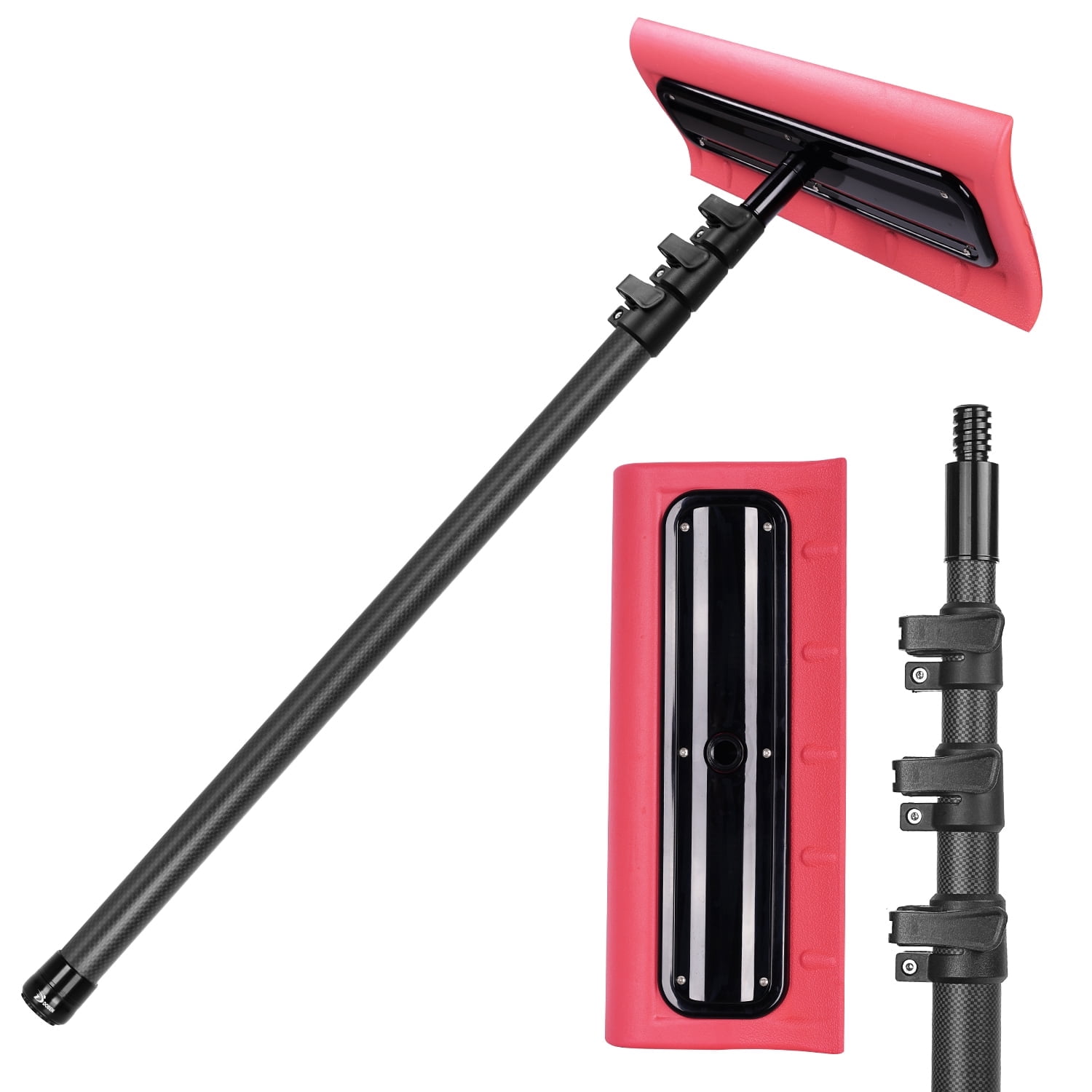 Snow Rake Foam DOBEN Carbon Fiber Snow Roof Rake, 3.5-12FT Extendable Pole, EVA Foam ...
