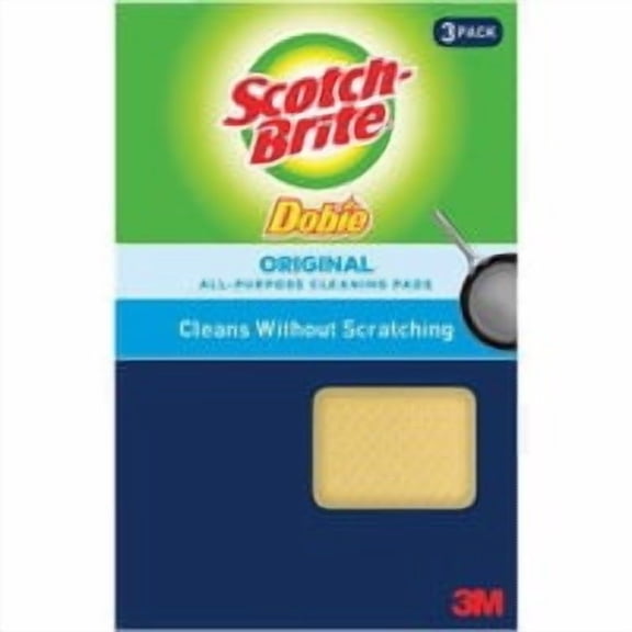 3M Scotch-Brite Dobie Cleaning Scouring Pad - Pack of 16