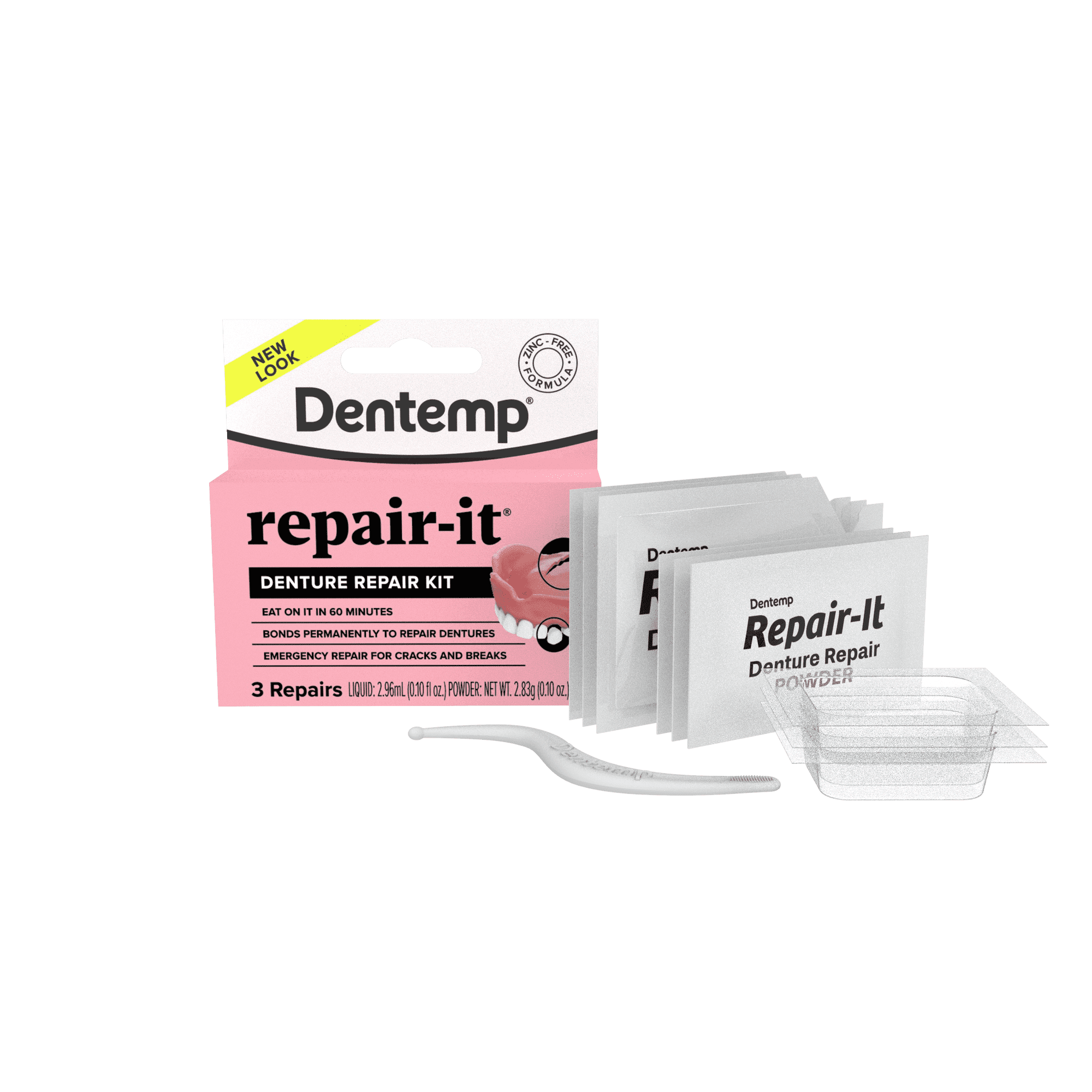 DOC Dental Care Repair-It Advanced Formula for Broken Dentures, Zinc ...