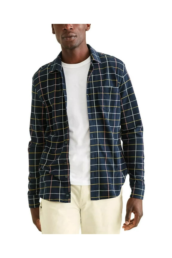 Men Slim-Fit Alpha Smart 360 Flex Stretch Check Button Shirt Size S $79