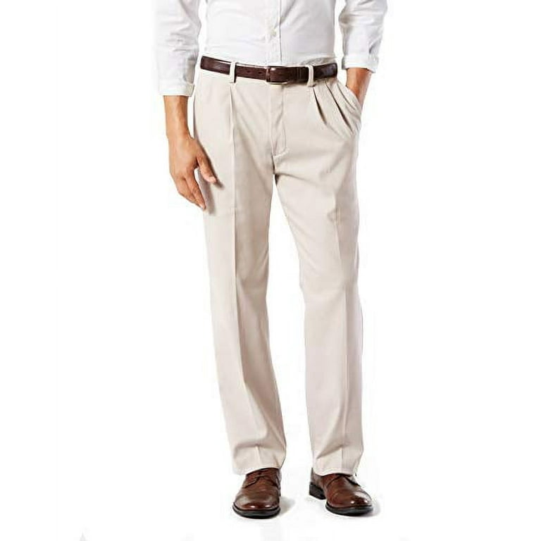 DOCKERS Men s Classic Fit Easy Khaki Pants Pleated D3 Cloud Stretch 34 36 Walmart
