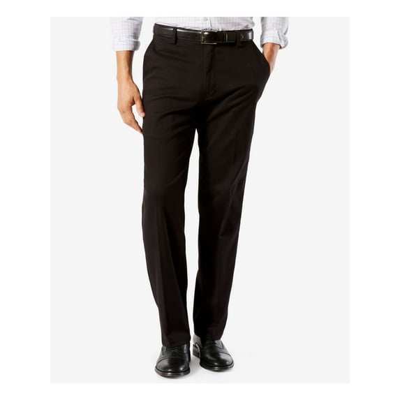 DOCKERS Mens Black Classic Fit Pants W40/ L29