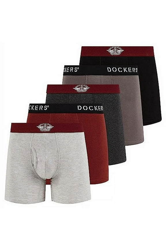 Mens Boxer Briefs Breathable Cotton Underwear for Men Pack of 5