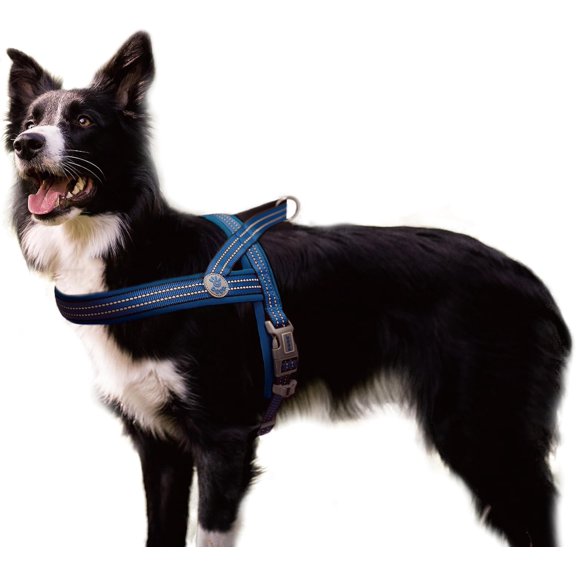 DOCO No-Pull Dog Harness Halter - Reflective, Easy-Control Harness - Ideal for Teaching Leash Manners and Preventing Pulling (Navy Blue, Medium)