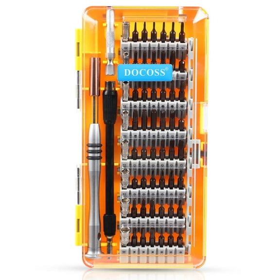 DOCOSS 60 in 1 Precision Magnetic Screw driver tool kit For Mobile Phone, Laptop and Househlold Repair With with S2 Steel & 56 Bit Set