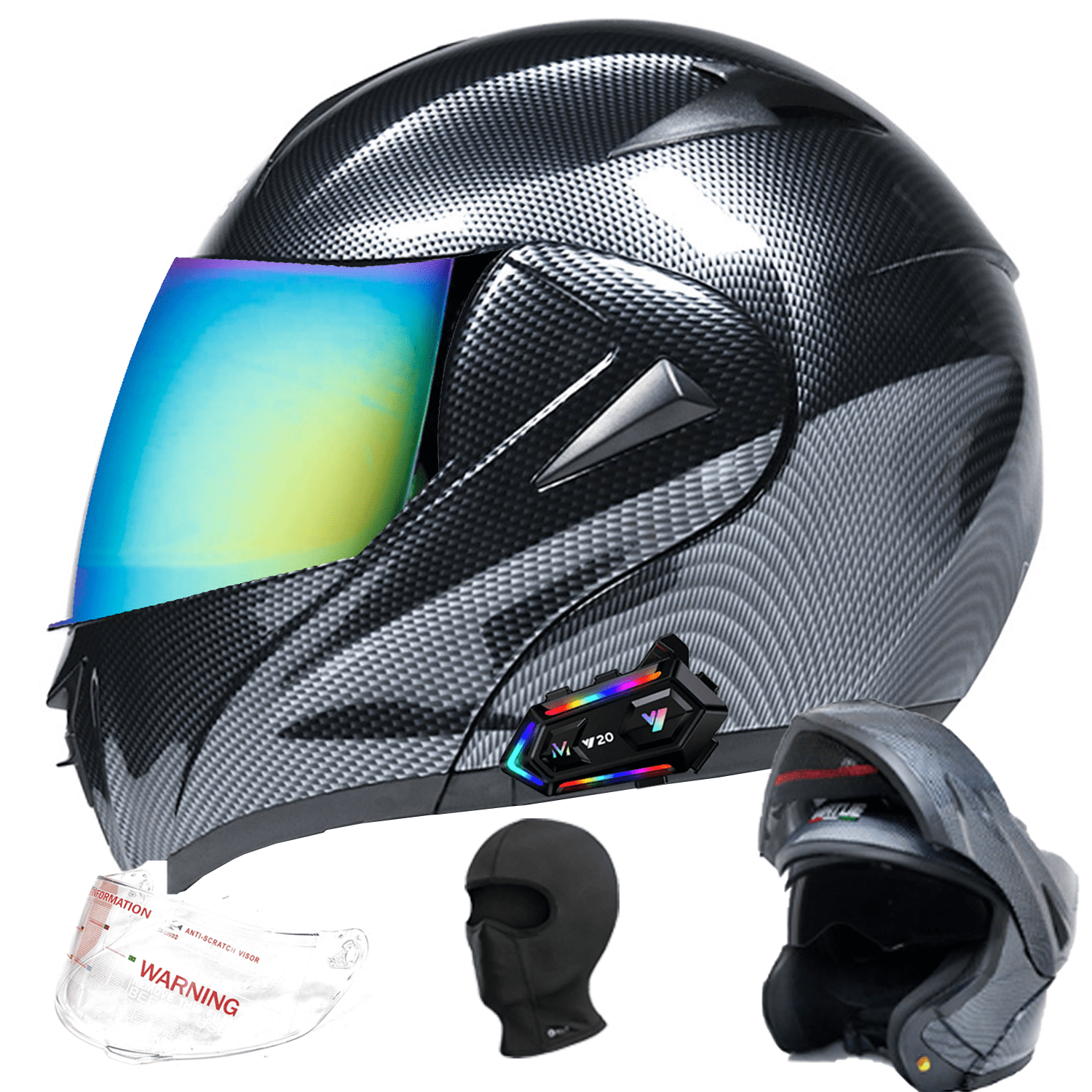 fd motorcycle helmet Matte Black, Red & Yellow Monkey Dirt Bike 22.8 inch DOT Approved Daytona Skull Cap