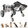 thumbnail image 1 of DOCRELD Dog Wheel Chair, 2/4 Wheel Front Back Wheels Dog Mobility Aid Wheelchair Adjustable, Small Medium Large Dogs Leg Brace for Paralysis Injury Doggy, Pet Trolley, 1 of 5