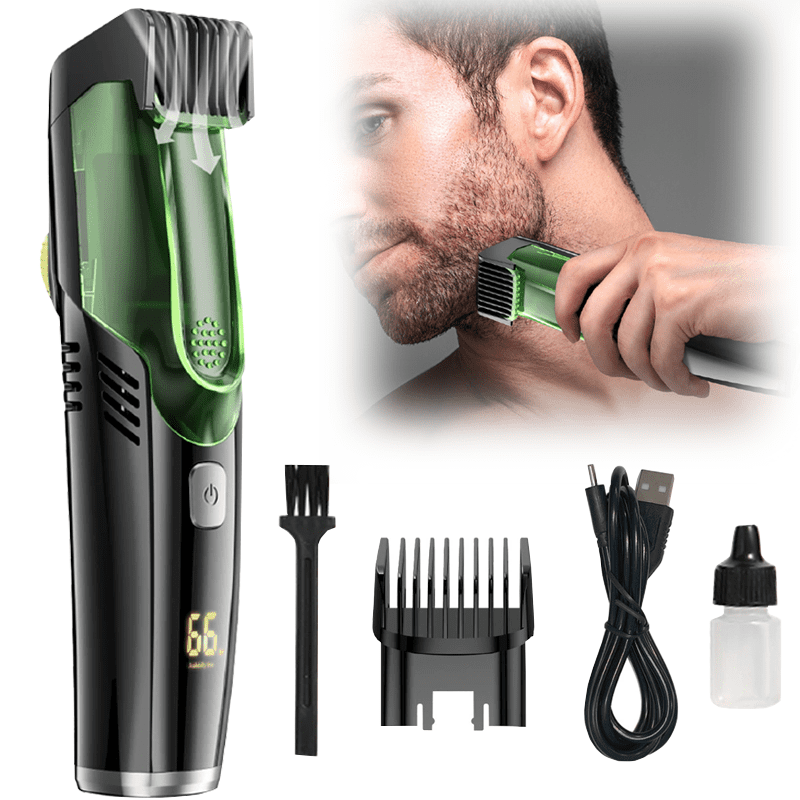 DOCRELD Vacuum Beard Trimmer for Men Rechargeable,beard trimmer,ersion ...