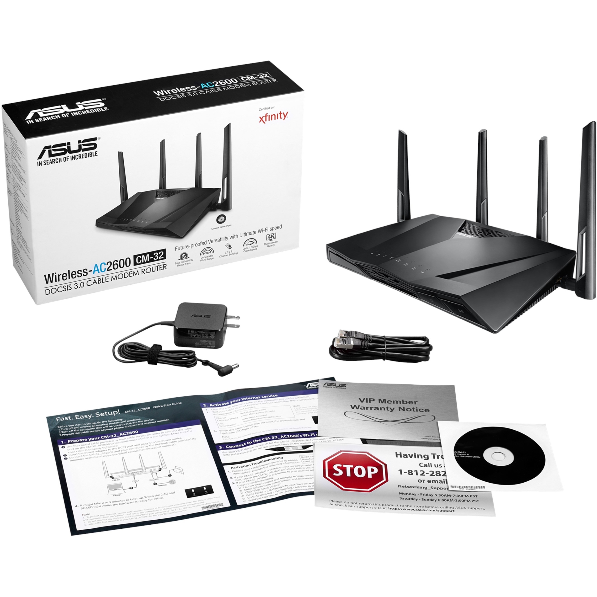 Asus CM32 WiFi 5 IEEE 802.11ac Modem/Wireless Router