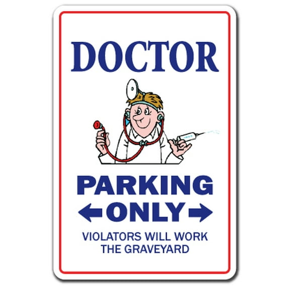 DOCTOR Decal parking md m.d. medical school hospital doc DO | Indoor/Outdoor | 9" Tall