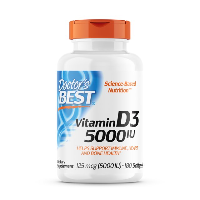 Doctor's Best Vitamin D3 5000 IU 180 Softgels