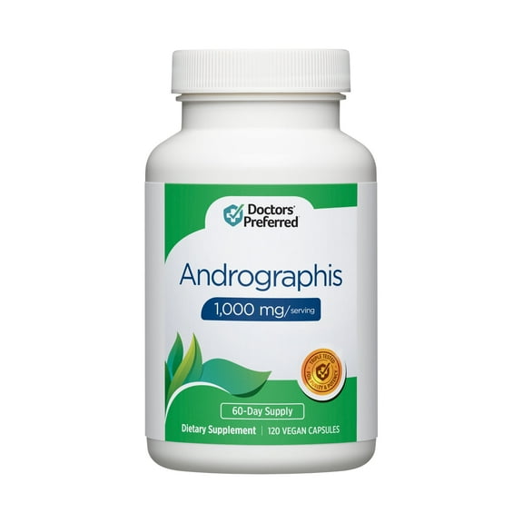 DOCTORS' PREFERRED Andrographis extract - 1,000 mg/serving, 120 vegan capsules