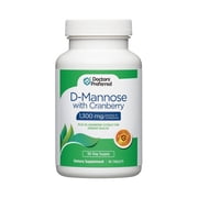 DOCTORS PREFERRED D-Mannose 1300 MG with Cranberry 500 MG Supplement - Premium Formula 90 Vegan Tablets