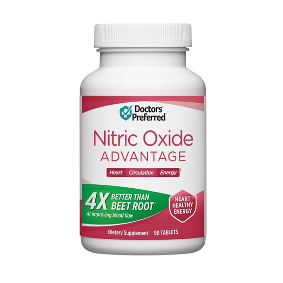 DOCTORS’ PREFERRED Nitric Oxide Advantage – Scientifically-Developed Formula with Clinically Validated Ingredients for Blood Flow, Circulation, Energy, Cognitive & Antioxidant Health 90 Vegan Tablets