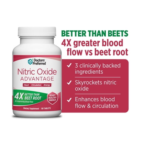 DOCTORS' PREFERRED Nitric Oxide Supplement - Better Than Beet Roots for Blood Flow and Energy - 90 Vegan Tablets price history and forecast - Doctors’ Preferred