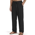 thumbnail image 1 of DOCVIT Mens Casual Pants Side Pockets Loose Fit with Elastic Waist Drawstring S-XXL, 1 of 7