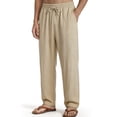 thumbnail image 1 of DOCVIT Mens Casual Pants Side Pockets Loose Fit with Elastic Waist Drawstring S-XXL, 1 of 7