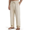 thumbnail image 1 of DOCVIT Mens Casual Pants Side Pockets Loose Fit with Elastic Waist Drawstring S-XXL, 1 of 7
