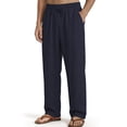 thumbnail image 1 of DOCVIT Mens Casual Pants Side Pockets Loose Fit with Elastic Waist Drawstring S-XXL, 1 of 7