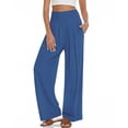 thumbnail image 1 of DOCVIT Womens Wide Leg Pants High Elastic Waist with Pockets Summer S-XXL, 1 of 7