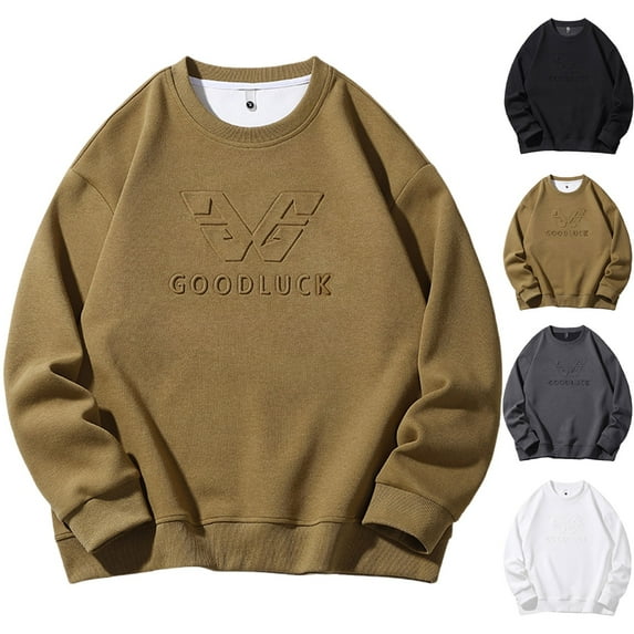 DODADAWANJ Big and Tall Sweatshirt for Men Graphic Crewneck Sweatshirts Solid Color Athletic Pullover for Daily Casual Workout XXXXXXL