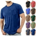 thumbnail image 1 of DODADAWANJ Blue Raglan Tee Men Big and Tall Short Sleeve Workout T Shirts with Pocket Casual Summer Crewneck Basic Tees Coffee XXL, 1 of 6