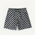 thumbnail image 1 of DODADAWANJ Fashion Polka Dot Swim Trunks for Men 5 Inch Summer Vacation Beach Shorts Quick Dry Drawstring Male Swimsuit Swimwear Black L, 1 of 3