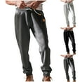 thumbnail image 1 of DODADAWANJ Fashion Sweatpants for Men Breathable Cinch Bottom Joggers Pants Drawstring High Waisted Workout Sweatpant with Pockets Black XXL, 1 of 8