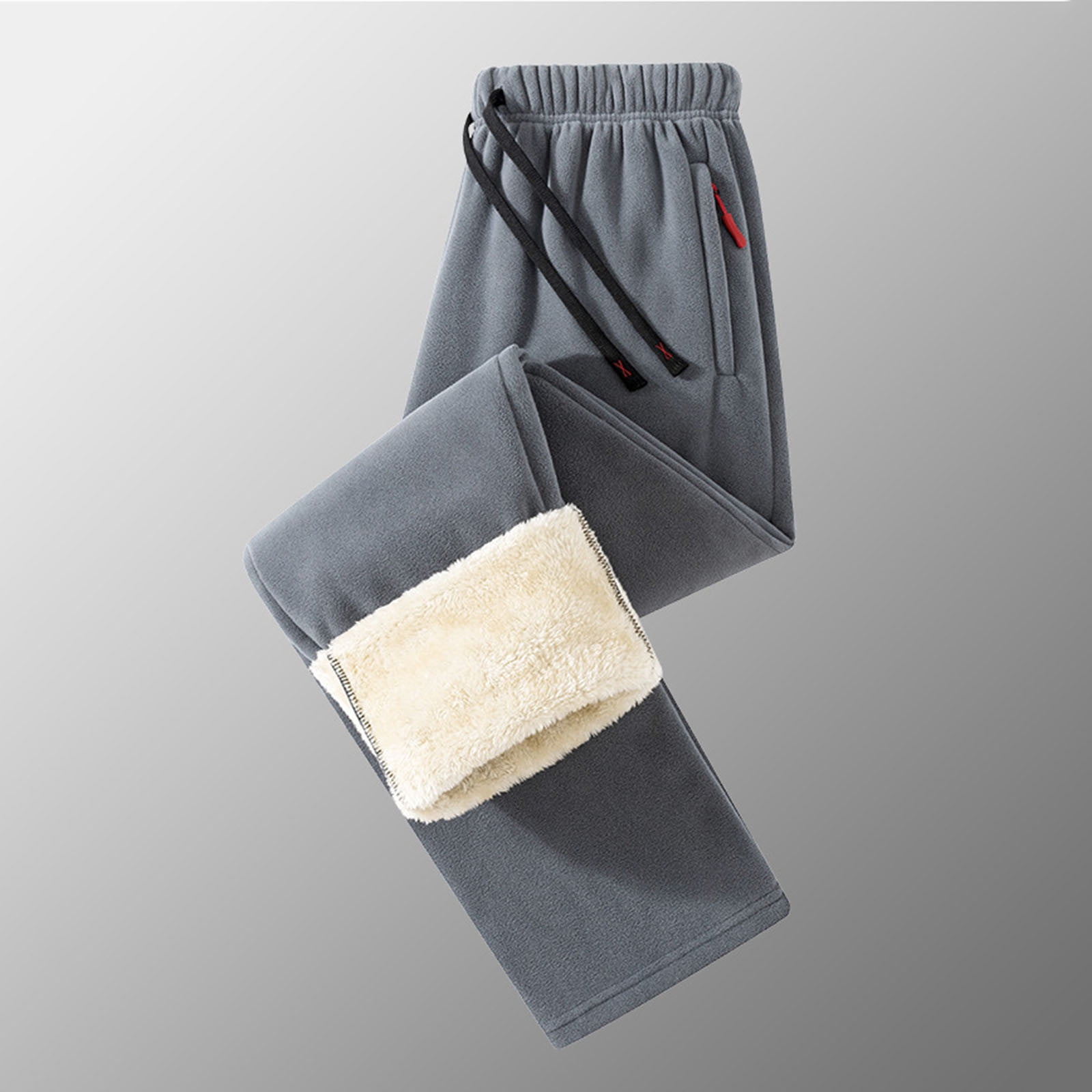 DODADAWANJ Fleece Lined Sweatpants for Men Big and Tall Open Bottom ...