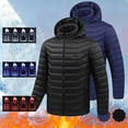 thumbnail image 1 of DODADAWANJ Heated Coat for Men 4 Level Reachargeable Electric Heated Jacket 25 Heating Zones Zip Up Heating Jackets Winter Outwear Sport Coats (Not Included Battery) L, 1 of 10