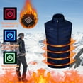 thumbnail image 1 of DODADAWANJ Heated Vest for Men Adjustable Temperature Electric Heated Jacket Big and Tall Winter Windproof Body Warmer 9 Heating Zones Zip Up Quilted Heated Coat (Not Included Battery) S, 1 of 5