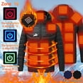 thumbnail image 1 of DODADAWANJ Heating Jackets for Men USB Rechargeable Electric Heated Coats Big and Tall Stand Collar Hooded Jacket 19 Heating Zones Winter Activewear Heated Caot No Battery S, 1 of 6