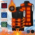 thumbnail image 1 of DODADAWANJ Men's Heated Vest Stand Collar Electric Heating Waistcoat Big and Tall Rechargeable Soft Workwear Heating Vests 21 Heating Zone Heated Jacket (Not Included Battery) XXXL, 1 of 5